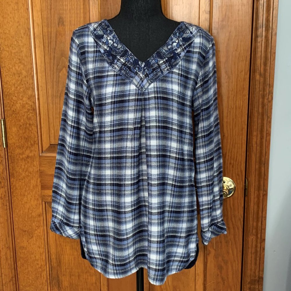 Christopher & Banks Women’s Tunic, Small, Blue